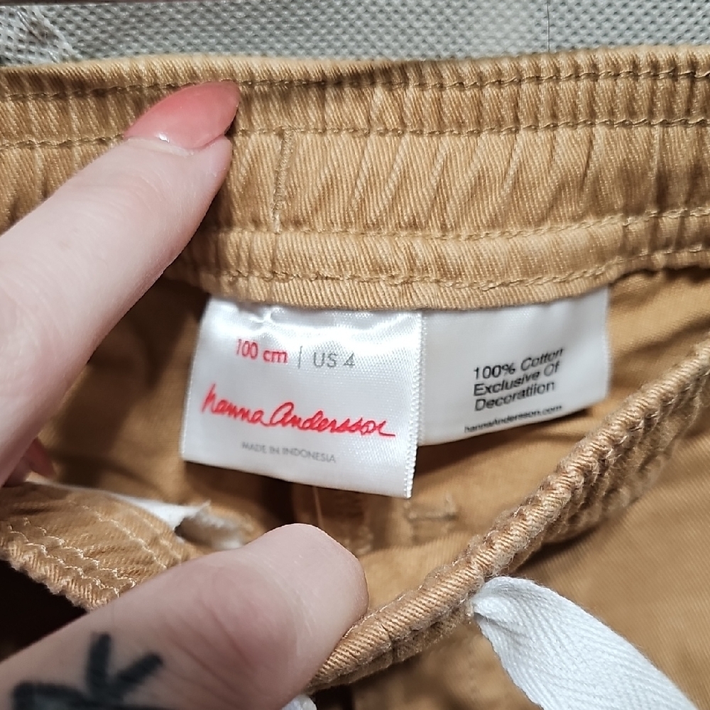 Hanna Andersson Tan Pants with White Drawstring - Picture 2 of 7